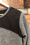 Tunique grise avec faux cuir (m) seconde main ML Création 