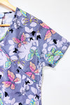 Uniforme médical gris avec papillons multicolores (xs)-Scrubs-La Penderie du Paradis 🕊