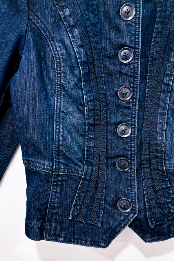 Veste bleu foncé en jeans (l)-Tristan-La Penderie du Paradis 🕊