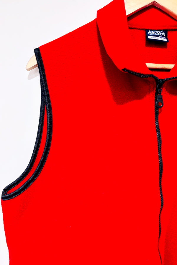Veste sans manche vintage rouge en polar ''Estes Park Colorado'' (m) - Homme-AKWA-La Penderie du Paradis 🕊