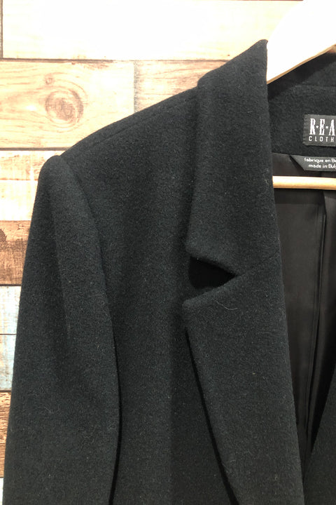 Veston en laine noir (l) seconde main R.E.A.L. Clothes   