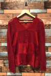 Veste rouge en tricot (l) seconde main Tanjay 