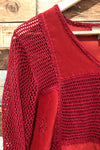 Veste rouge en tricot (l) seconde main Tanjay 