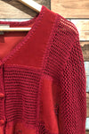 Veste rouge en tricot (l) seconde main Tanjay 