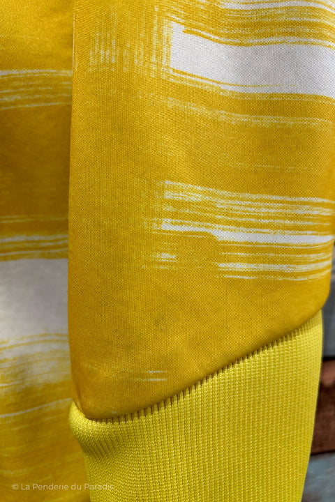Veste jaune et blanche avec capuchon (m) seconde main Burton   