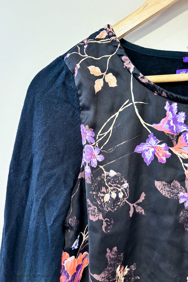 Cardigan noir fleuri (m) seconde main Mexx 