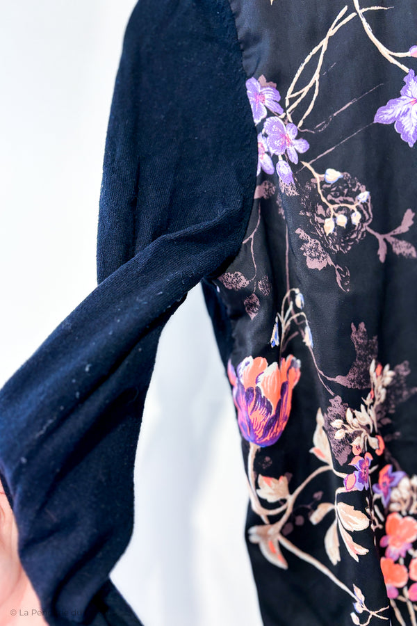 Cardigan noir fleuri (m) seconde main Mexx 