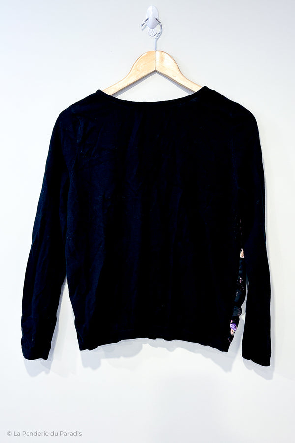 Cardigan noir fleuri (m) seconde main Mexx 