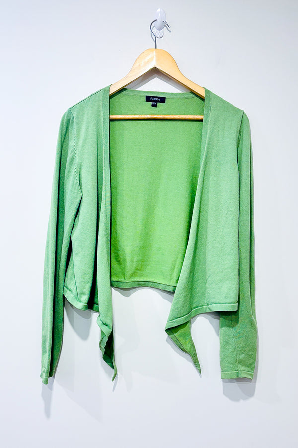 Cardigan ouvert vert lime (m) -- La Penderie du Paradis ?