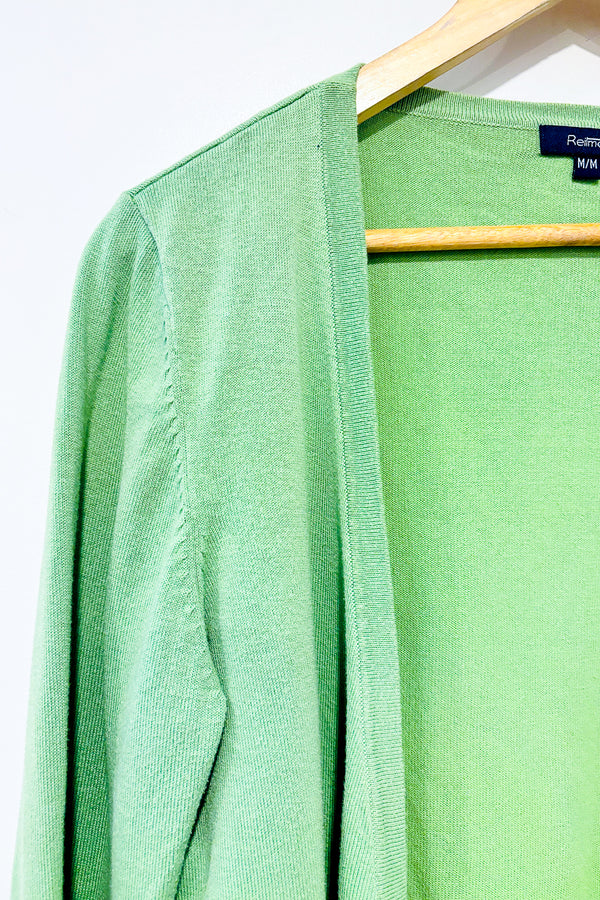 Cardigan ouvert vert lime (m) -- La Penderie du Paradis ?