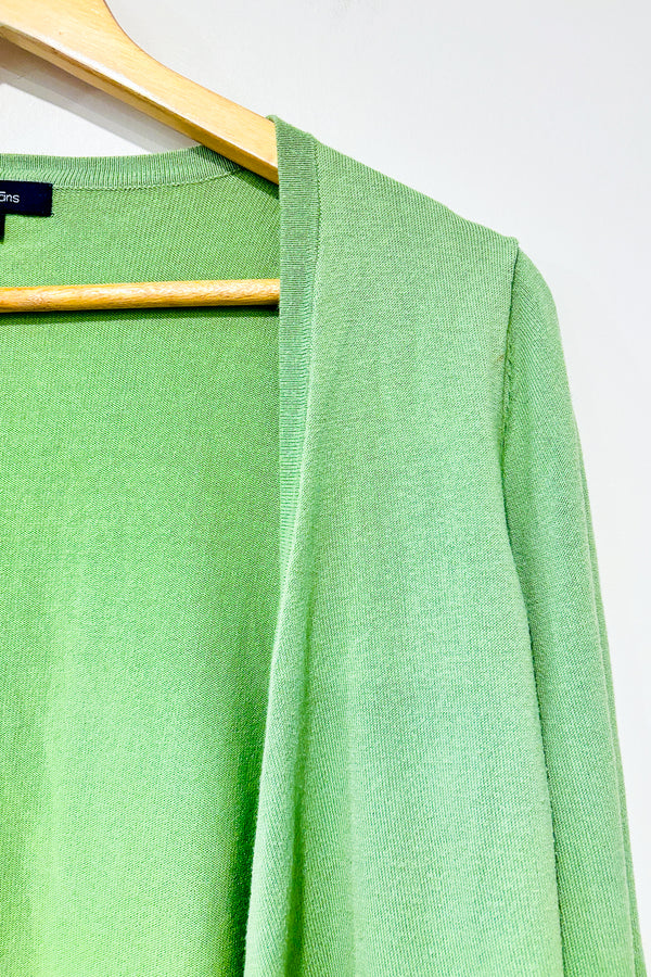 Cardigan ouvert vert lime (m) -- La Penderie du Paradis ?