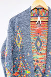 Veste ouverte grise en tricot avec motifs (xs)-Dreamers by Debut-La Penderie du Paradis 🕊