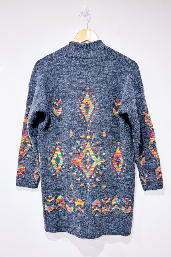 Veste ouverte grise en tricot avec motifs (xs)-Dreamers by Debut-La Penderie du Paradis 🕊