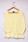Cardigan jaune pâle à boutons et paillettes (m)-Tribal-La Penderie du Paradis 🕊