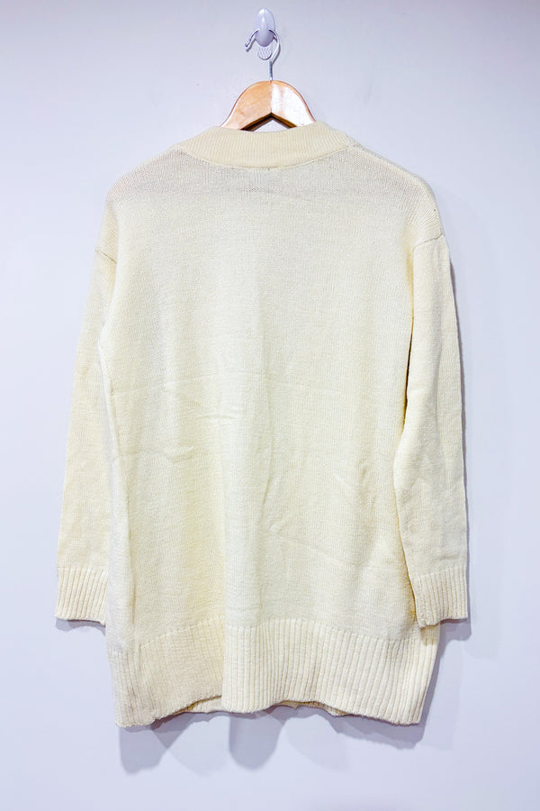 Cardigan ouvert crème en tricot (l)-Abibelle-La Penderie du Paradis 🕊