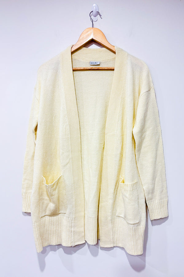 Cardigan ouvert crème en tricot (l)-Abibelle-La Penderie du Paradis 🕊