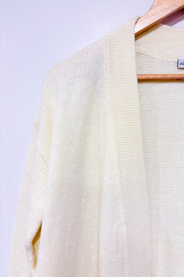 Cardigan ouvert crème en tricot (l)-Abibelle-La Penderie du Paradis 🕊