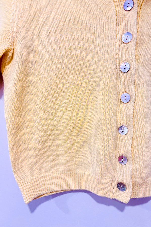 Cardigan court jaune à boutons (s)-Simons-La Penderie du Paradis 🕊