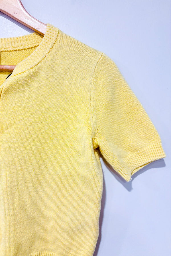 Cardigan court jaune à boutons (s)-Simons-La Penderie du Paradis 🕊
