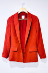 Veston ouvert orange brûlé avec épaulettes (xs)-H&M-La Penderie du Paradis 🕊