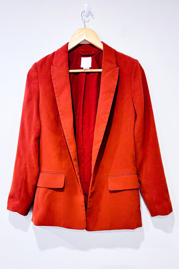 Veston ouvert orange brûlé avec épaulettes (xs)-H&M-La Penderie du Paradis 🕊