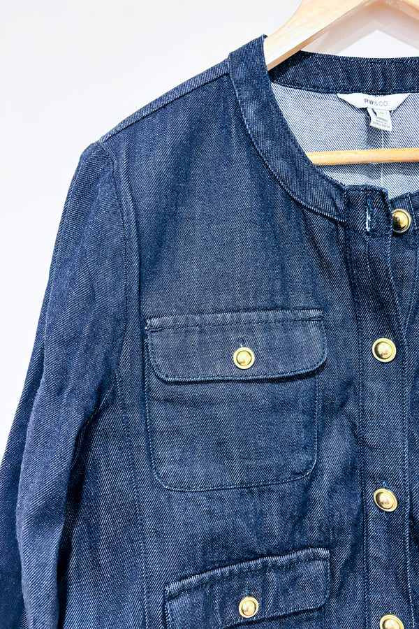 Veste en jeans bleu foncé (l)*-RW&CO.-La Penderie du Paradis 🕊