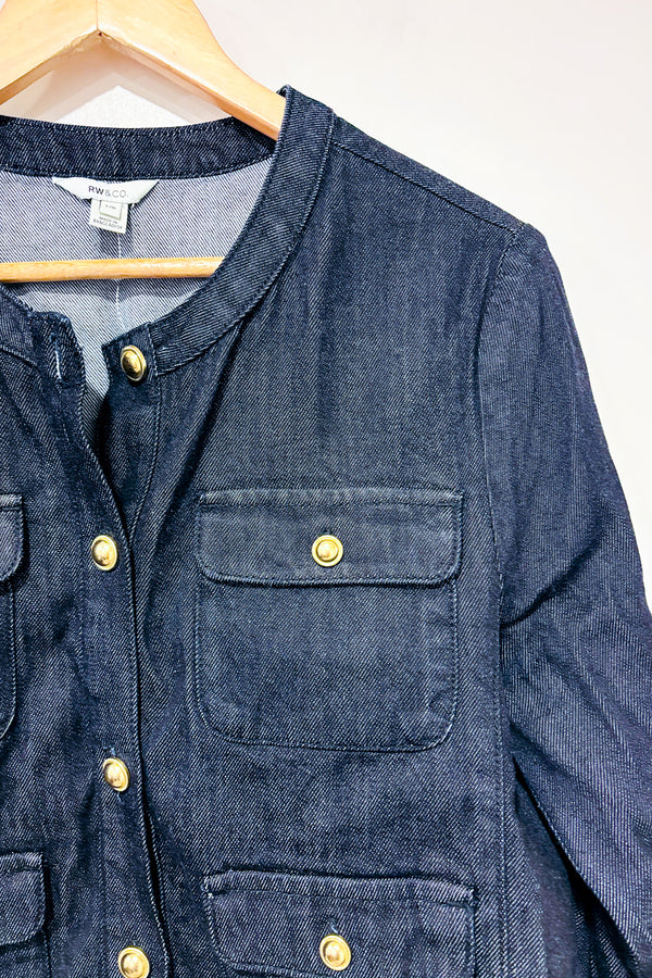 Veste en jeans bleu foncé (l)*-RW&CO.-La Penderie du Paradis 🕊