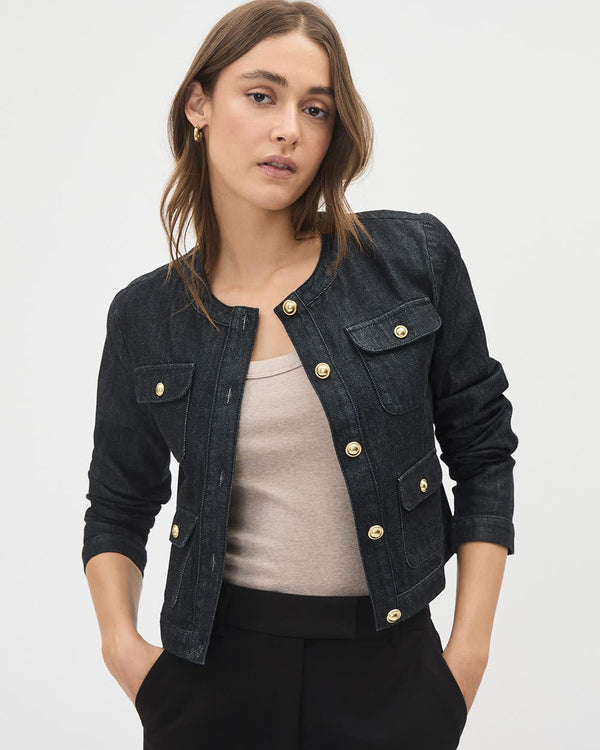 Veste en jeans bleu foncé (l)*-RW&CO.-La Penderie du Paradis 🕊