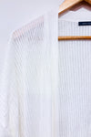 Cardigan ouvert blanc en maille (xl)-Suzy Shier-La Penderie du Paradis 🕊