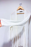Cardigan ouvert blanc en maille (xl)-Suzy Shier-La Penderie du Paradis 🕊