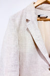 Veston vintage beige coton et lin (l)-Clichy-La Penderie du Paradis 🕊