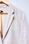 Veston vintage beige coton et lin (l)-Clichy-La Penderie du Paradis 🕊