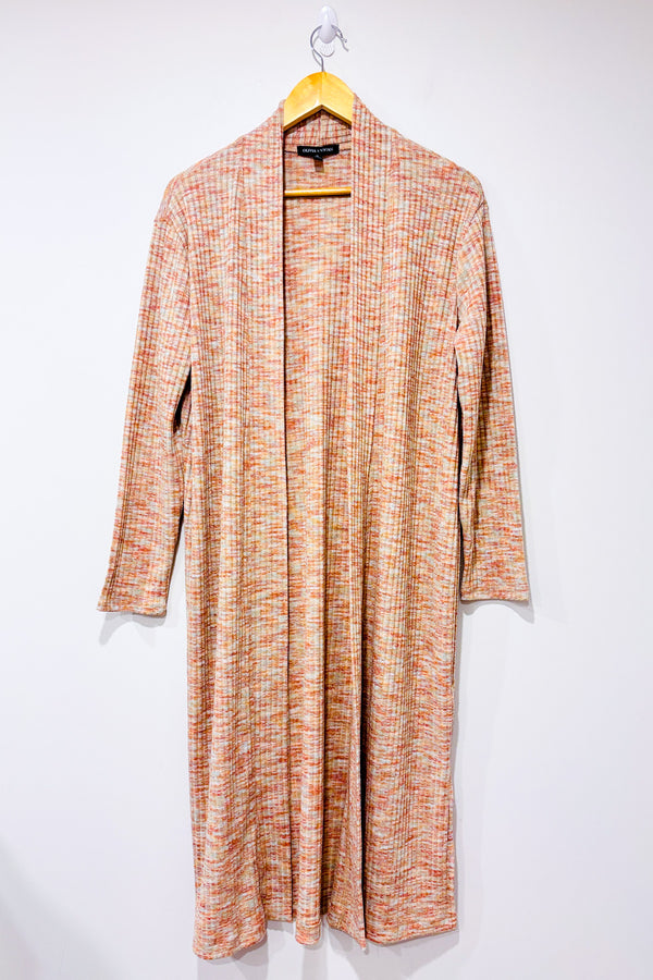 Cardigan ouvert orange et vert (m)-Olivia & Vivian-La Penderie du Paradis 🕊