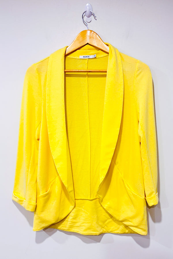Cardigan jaune ouvert seconde main - Ricki's- La Penderie du Paradis