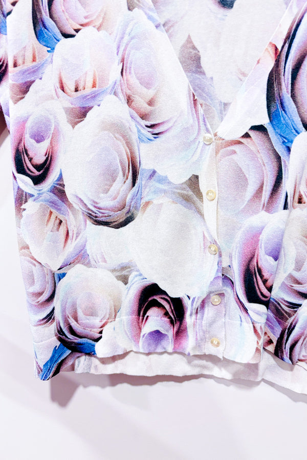 Cardigan lilas fleuri* seconde main - Hugo Boss- La Penderie du Paradis