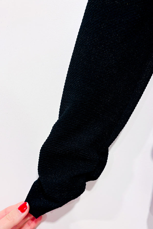 Veston court noir et or scintillant seconde main - Colori- La Penderie du Paradis