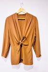 Veste vintage brune à nouer seconde main - Autres- La Penderie du Paradis