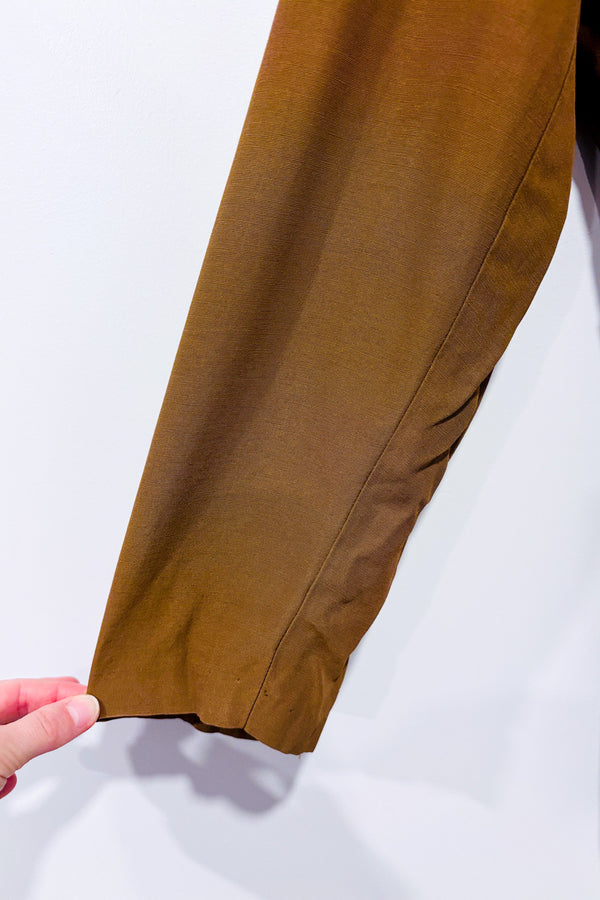 Veste vintage brune à nouer seconde main - Autres- La Penderie du Paradis