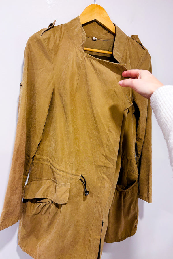 Veste cargo taupe style militaire seconde main - eswallow- La Penderie du Paradis