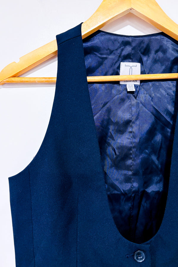 Veste marine sans manche* seconde main - Tristan- La Penderie du Paradis