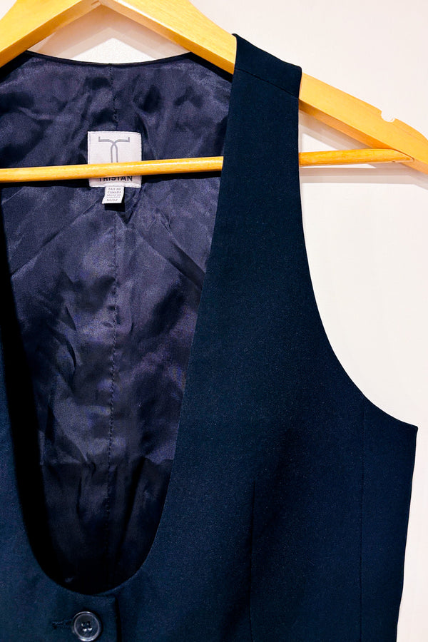 Veste marine sans manche* seconde main - Tristan- La Penderie du Paradis