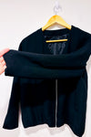 Veste style bomber noire à zip* seconde main - Zara- La Penderie du Paradis