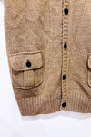 Cardigan en tricot taupe à boutons* seconde main - G-Star- La Penderie du Paradis