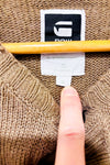 Cardigan en tricot taupe à boutons* seconde main - G-Star- La Penderie du Paradis