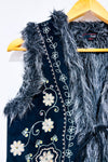 Veste noire avec intérieur fausse fourrure seconde main - Nitrogen- La Penderie du Paradis