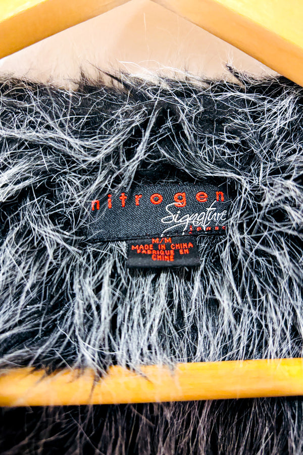 Veste noire avec intérieur fausse fourrure seconde main - Nitrogen- La Penderie du Paradis