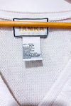 Cardigan blanc en tricot seconde main - Tamra- La Penderie du Paradis
