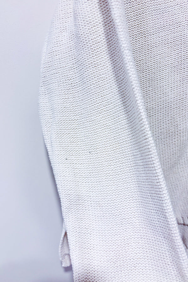 Cardigan blanc en tricot seconde main - Tamra- La Penderie du Paradis