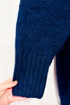 Cardigan oversized marine en laine seconde main - Zara- La Penderie du Paradis