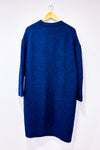 Cardigan oversized marine en laine seconde main - Zara- La Penderie du Paradis